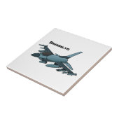 軍隊ジェット飛行機漫画 タイル (側面)