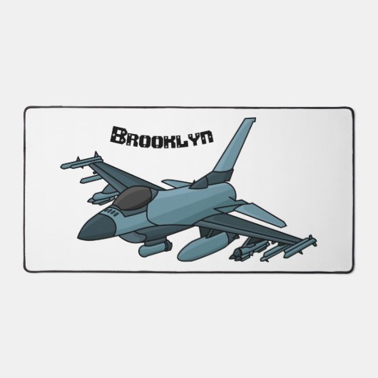 軍隊ジェット飛行機漫画 デスクマット (正面)
