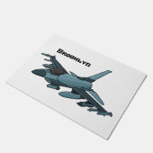 軍隊ジェット飛行機漫画 ドアマット (アングル)