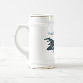 軍隊ジェット飛行機漫画 ビールジョッキ (左)