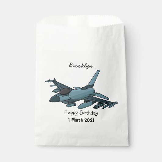 軍隊ジェット飛行機漫画 フェイバーバッグ (正面)