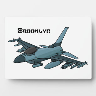 軍隊ジェット飛行機漫画 フォトプラーク