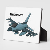 軍隊ジェット飛行機漫画 フォトプラーク (側面)