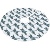 軍隊ジェット飛行機漫画 ブラッシュドポリエステルツリースカート (アングル)