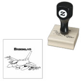 軍隊ジェット飛行機漫画 ラバースタンプ (押印)