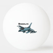 軍隊ジェット飛行機漫画 卓球ボール (裏面)