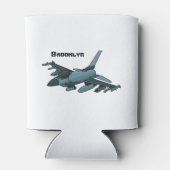 軍隊ジェット飛行機漫画 缶クーラー (裏面)