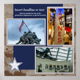 軍隊スクラップブックのコラージュ ポスター