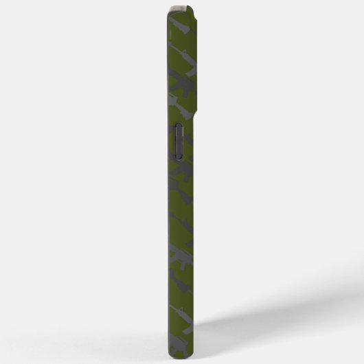 軍隊スタイルガンカモフラージアーミーグリーンB/Wフォント Case-Mate iPhoneケース (裏面 / 右)