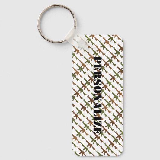 軍隊スタイルガンカモフラージュGIライフル雪クール雪 キーホルダー (正面)