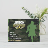 軍隊スタイルパーティの招待状 招待状 (スタンド正面)