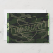 軍隊スタイルパーティの招待状 招待状 (裏面)