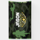 軍隊スタイルパーティー背景 横断幕 (縦)