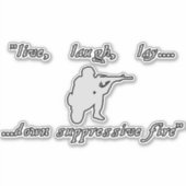 軍隊スタイルライブ笑いラブパロディ シール (正面)