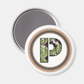 軍隊スタイルPの文字 マグネット (正面/裏面)