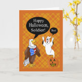 軍隊ソルジャーズハロウィンカード カード (黄色い花)