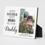 軍隊ソルジャーヒーローダディーアーミーファーザーズデイフォト フォトプラーク (側面)