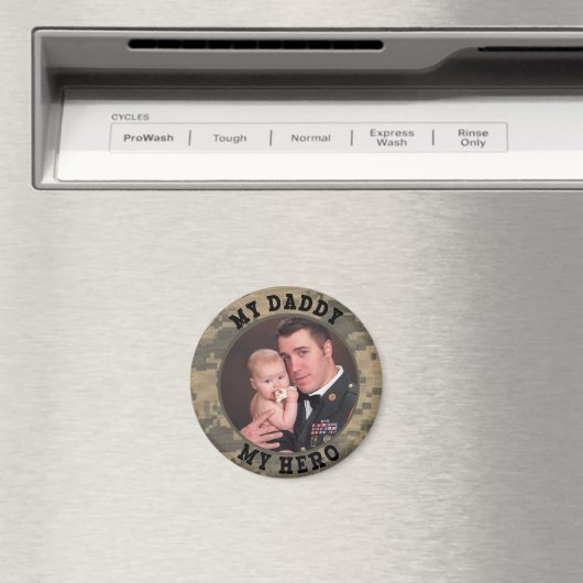 軍隊ソルジャーマイダディーマイヒーローフォトフレーム マグネット (インサイチュ (食洗機))