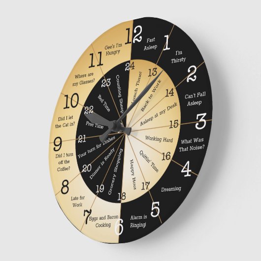 軍隊タイムクロックとおもしろい文字 ラージ壁時計 (傾斜)