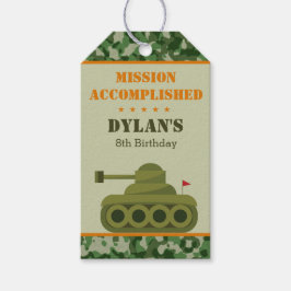 軍隊タンクアーミーボーイ誕生日好意ギフトラベル ギフトタグ