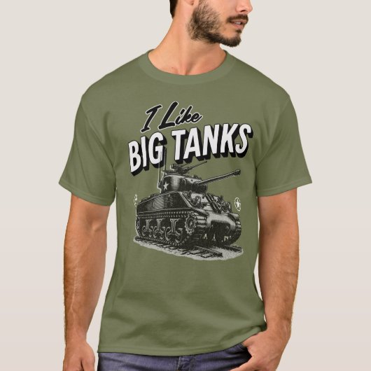 軍隊タンクTシャツI Like Big Tanks第2次世界大戦タンク Tシャツ (正面)