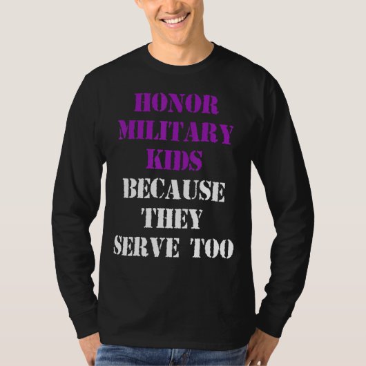 軍隊チャイルドカンプルアップオナー Tシャツ (正面)