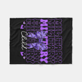 軍隊チャイルドコケットボウパープルアップ迷彩柄キッズボー フリースブランケット (正面(横))