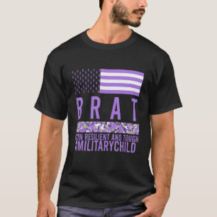 軍隊チャイルド月紫アッププライドブレイブブラット Tシャツ