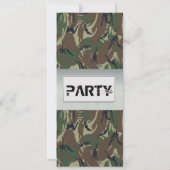 軍隊テーマのパーティー招待状 招待状 (裏面)