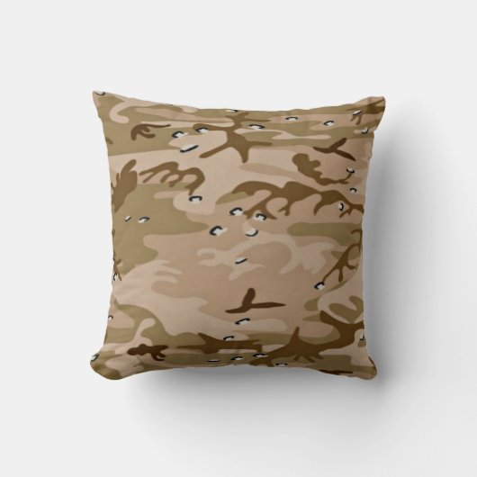 軍隊デザートサンド迷彩柄枕 クッション (正面)