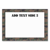 軍隊デジタルウッドランド背景 テーブルナンバー (裏面)