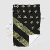 軍隊デジタルカモフラージュ米国国旗 ゴルフタオル (インサイチュ)