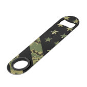 軍隊デジタルカモフラージュ米国国旗 スピード栓抜き (裏面アングル)
