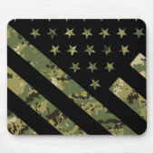 軍隊デジタルカモフラージュ米国国旗 マウスパッド (正面)