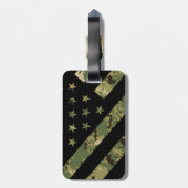 軍隊デジタルカモフラージュ米国国旗 ラゲッジタグ (裏面縦)