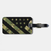 軍隊デジタルカモフラージュ米国国旗 ラゲッジタグ (裏面横)