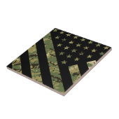 軍隊デジタルカモフラージュUSフラグ タイル (側面)