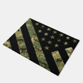 軍隊デジタルカモフラージュUSフラグ ドアマット (アングル)