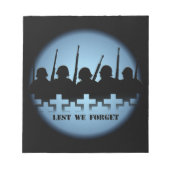 軍隊トリビュートのメモ帳を使用してメモ忘れ帳を削除 ノートパッド (正面)