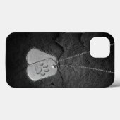 軍隊ドッグタグとポープリント Case-Mate iPhoneケース (裏面 (横))