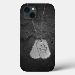 軍隊ドッグタグとポープリント iPhone 13ケース
