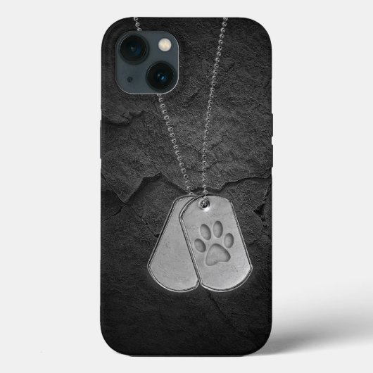 軍隊ドッグタグとポープリント Case-Mate iPhoneケース (裏面)