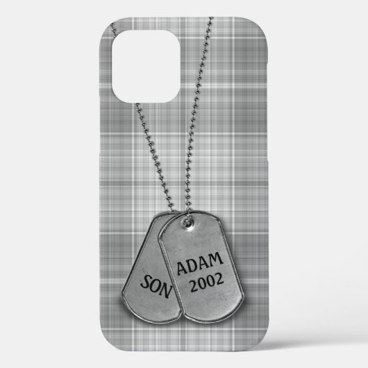 軍隊ドッグタグのプレイドケースメイトiPhoneケース Case-Mate iPhoneケース (裏面)