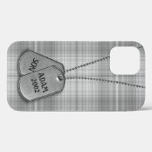 軍隊ドッグタグのプレイドケースメイトiPhoneケース Case-Mate iPhoneケース (裏面 (横))