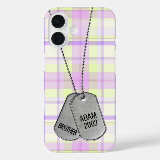 軍隊ドッグタグのプレイドケースメイトiPhoneケース Case-Mate iPhoneケース (裏面)