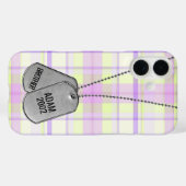 軍隊ドッグタグのプレイドケースメイトiPhoneケース Case-Mate iPhoneケース (裏面 (横))