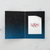 軍隊ドッグタグクリスマスツリーホリデーカード シーズンカード (内部)