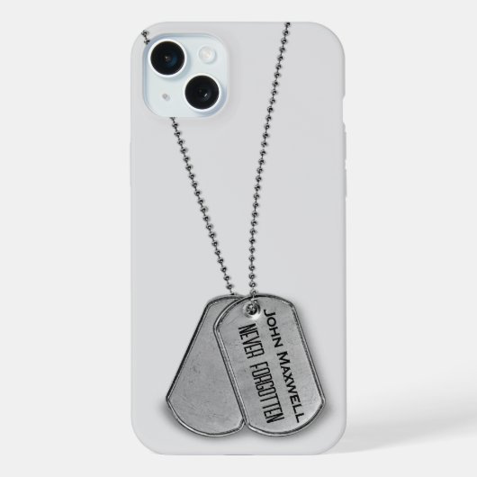 軍隊ドッグタグトリビュート iPhoneケース (裏面)