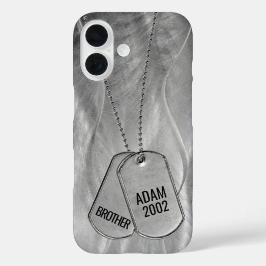 軍隊ドッグタグメタル抽象芸術 Case-Mate iPhoneケース (裏面)