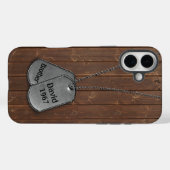 軍隊ドッグタグ木製ケース – メイトiPhoneケース Case-Mate iPhoneケース (裏面 (横))